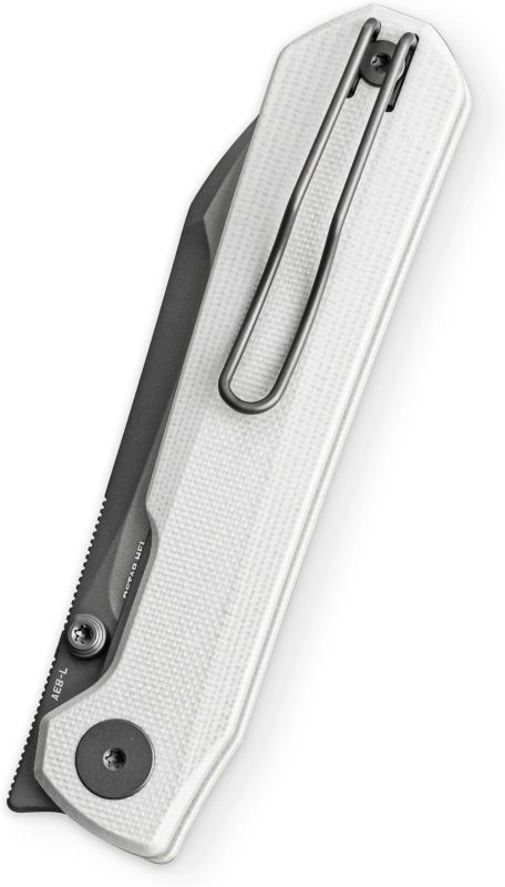 BESTECH Zatvárací nôž CURVEE LinerLock Grey PVD - white (BMK20D)