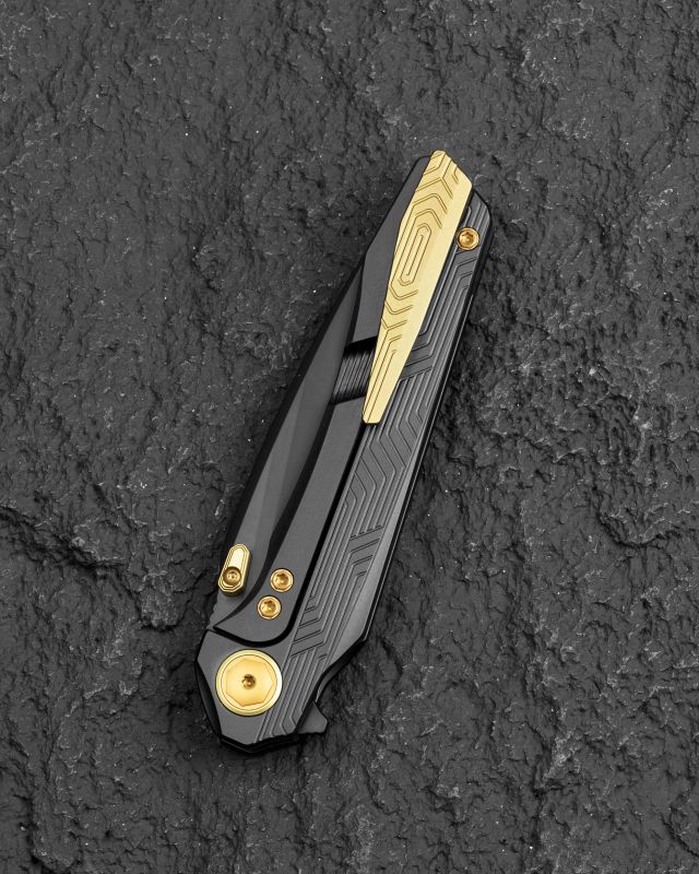 BESTECH Zatvárací nôž WET NELLIE ButtonFrameLock DLC - bead blasted DLC (BT2505G)