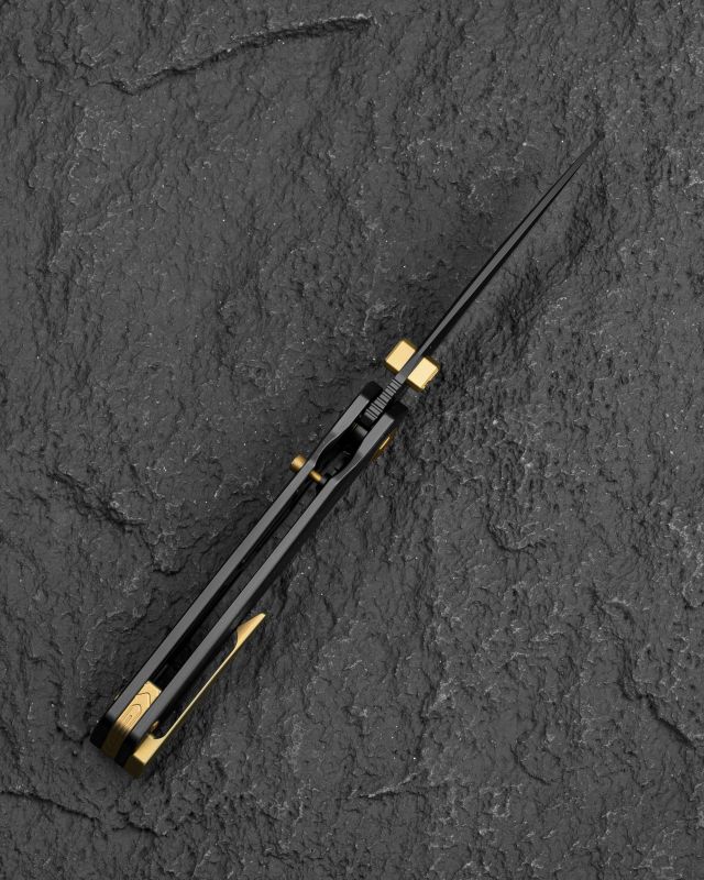 BESTECH Zatvárací nôž WET NELLIE ButtonFrameLock DLC - bead blasted DLC (BT2505G)