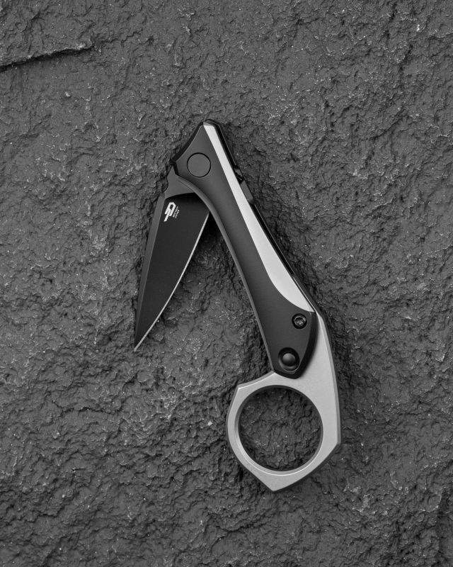 BESTECH Zatvárací nôž DUCI FrameLock Black PVD - grey (BT2605E)