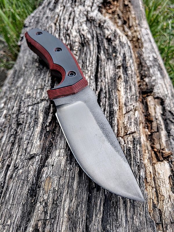 IVALDI CUSTOM Nôž s pevnou čepeľou Wanderer Sleipner/G10 DLC - black/red
