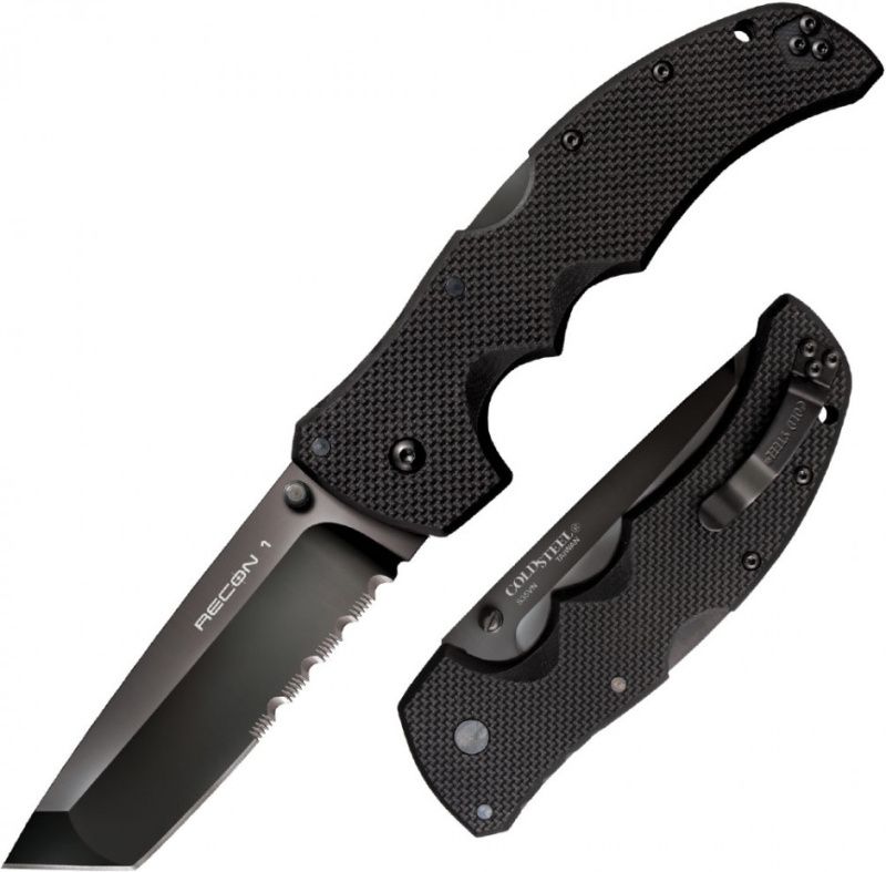 COLD STEEL Zatvárací nôž RECON 1 TANTO POINT, 50/50 EDGE (27BTH)