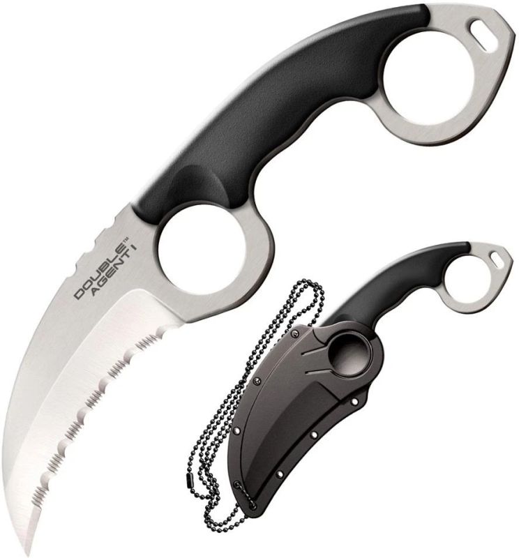 COLD STEEL Nôž s pevnou čepeľou DOUBLE AGENT I, zúbkovaný (CS-39FKS)