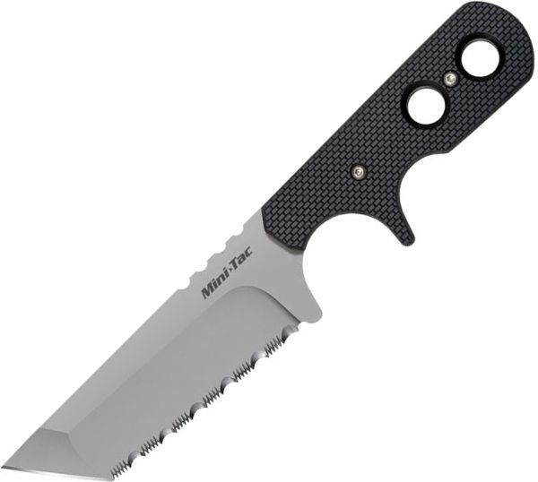 COLD STEEL Nôž s pevnou čepeľou MINI TAC TANTO, zúbkovaný (49HTFSZ)