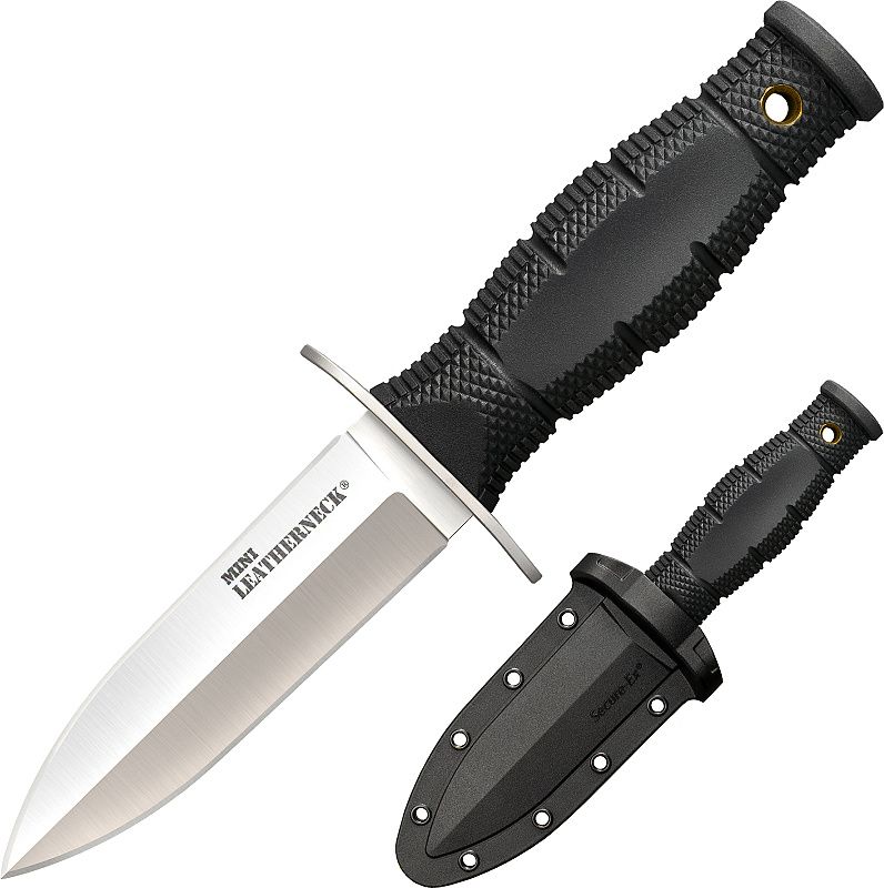 COLD STEEL Nôž s pevnou čepeľou MINI LEATHER NECK DOUBLE EDGE SPEAR POINT (39LSAC)