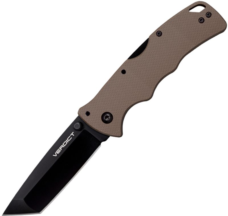 COLD STEEL Zatvárací nôž 3" Verdict Tanto AUS10A FDE (FL-C3T10AFDE)