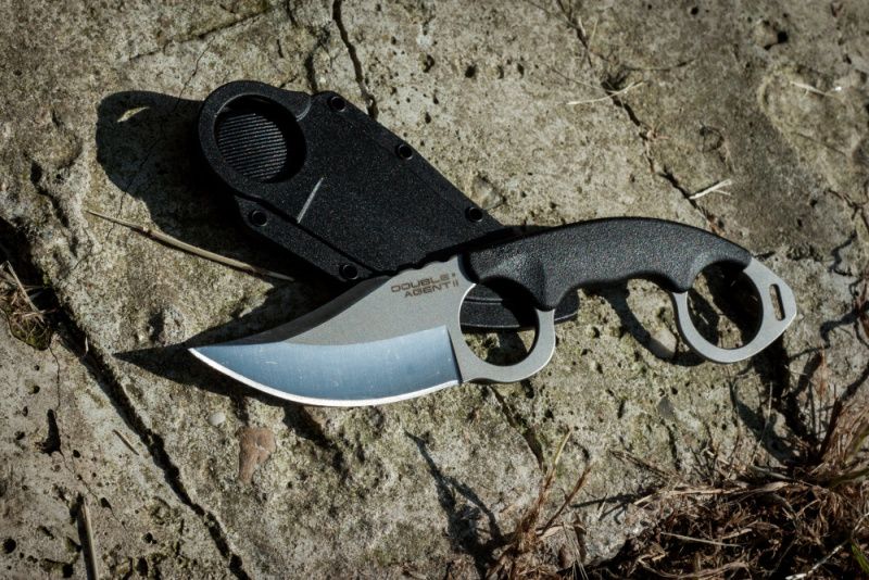 COLD STEEL Nôž s pevnou čepeľou DOUBLE AGENT II PLAIN EDGE CLAM PACK (39FNZ)