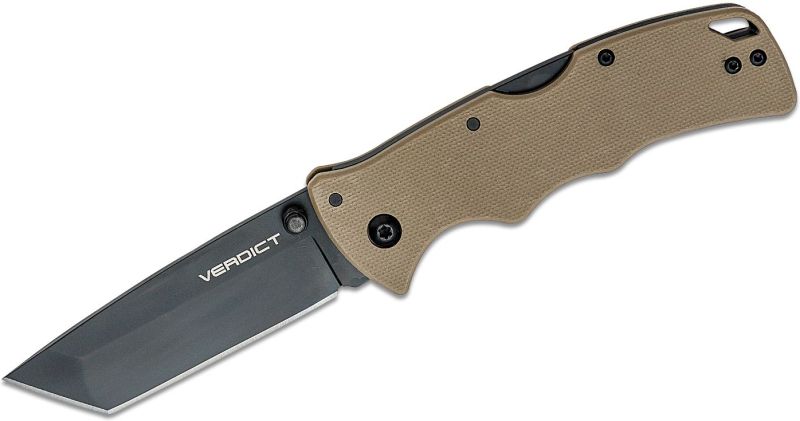 COLD STEEL Zatvárací nôž 3" Verdict Tanto AUS10A FDE (FL-C3T10AFDE)