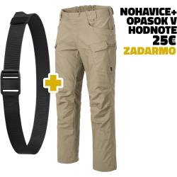 HELIKON Dlhé nohavice UTP PolyCotton Stretch RipStop + opasok EDC Magnetic belt  - khaki (SP-UTL-SP-13)