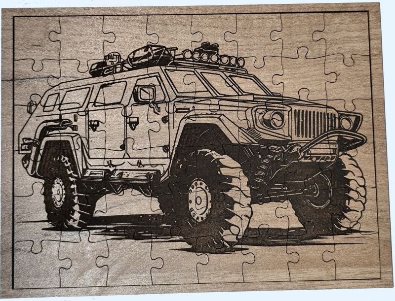 Muničák Drevené puzzle, truck