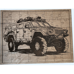 Muničák Drevené puzzle, truck