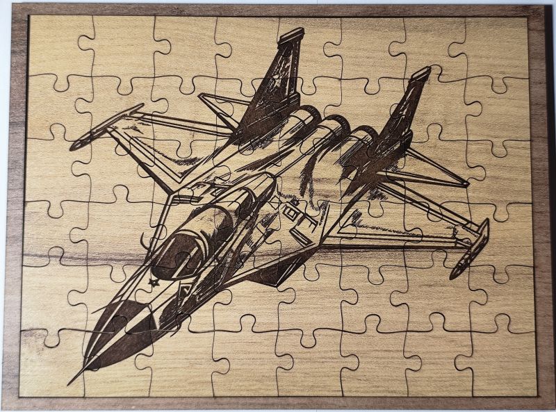 Muničák Drevené puzzle, stíhačka