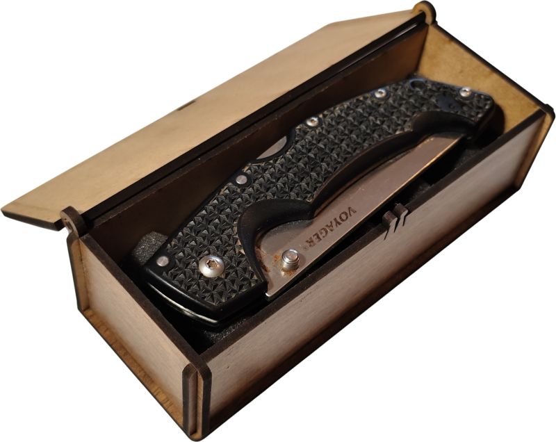 Municák box na zatvárací nožík, orech tmavý