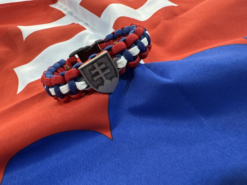 Paracord náramok Cobra - SLOVAKIA + SK znak