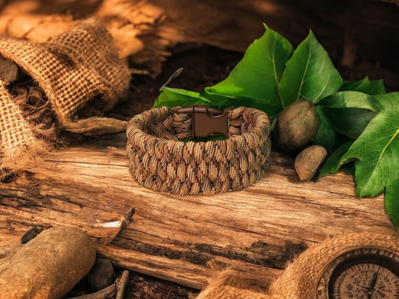 Paracord náramok Korytnacka, multicam